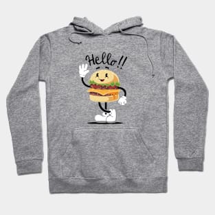 Cute Mascot Burger Hoodie